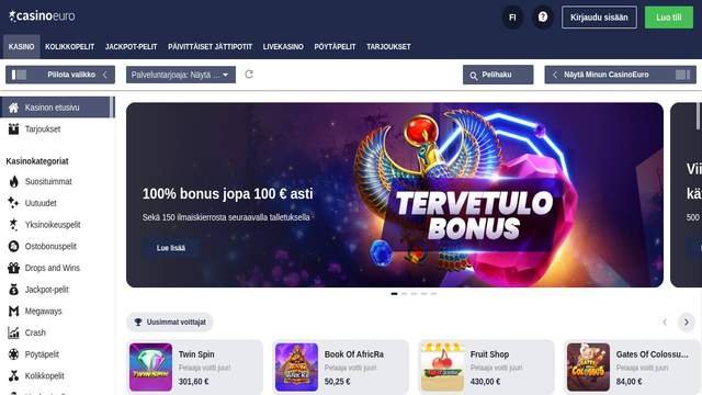 CasinoEuro casino screenshot